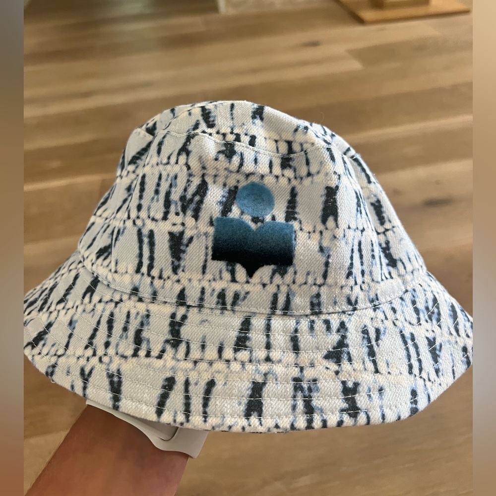 Blue and white Isabel Marant bucket hat. New with no tags.